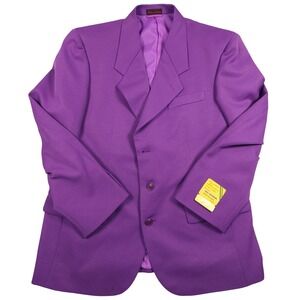 NEW Bonelli Menswear Purple Blazer Wool Feel Jacket Size 40S New with‎ Tags